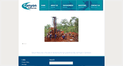 Desktop Screenshot of canyonresources.com.au